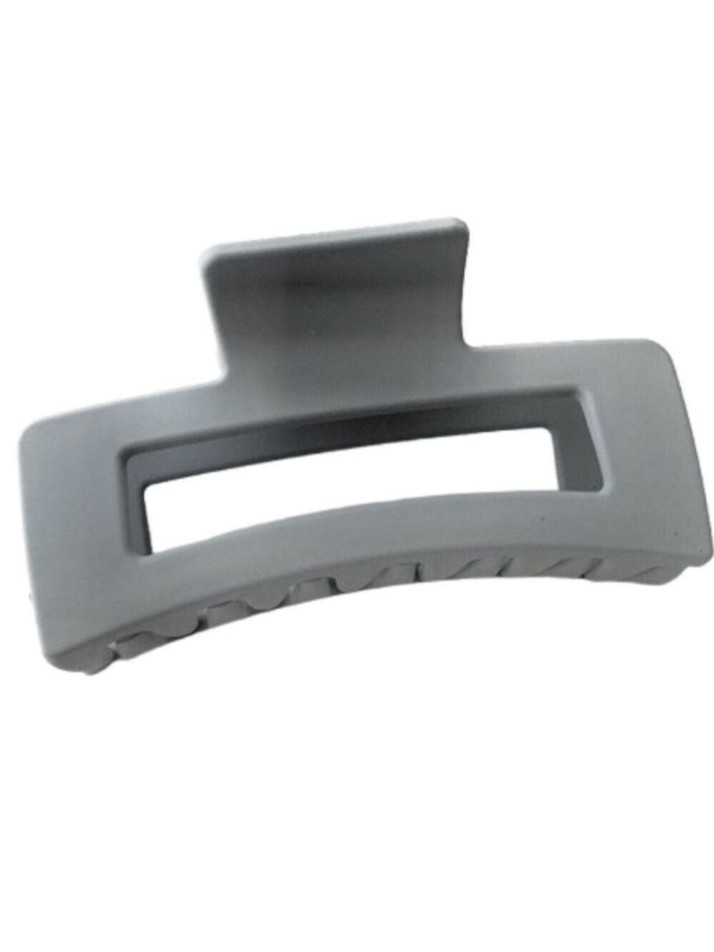 $10 (2 for $16) Large Solid Matte Grey Hair Claw Clip Rectangular Crab Clip